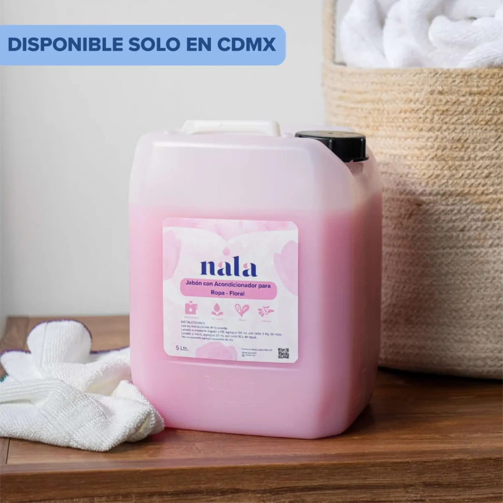 jabón para ropa con acondicionador floral